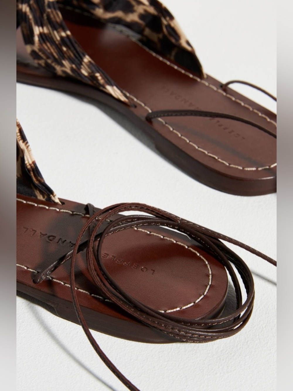 Loeffler Randall Peony Sandals in Leopard Print - Picture 5 of 10